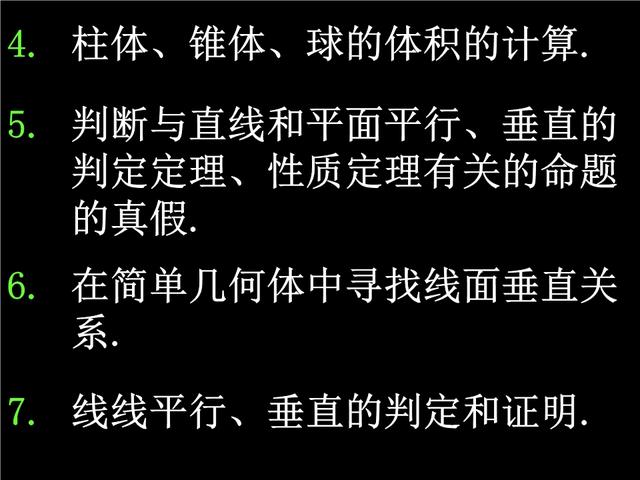 高考数学:立体几何考试说明，你必须掌握的考点说明