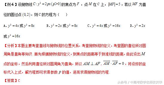 2018年高考数学压轴突破140 攻克圆锥曲线十大考点学法导航