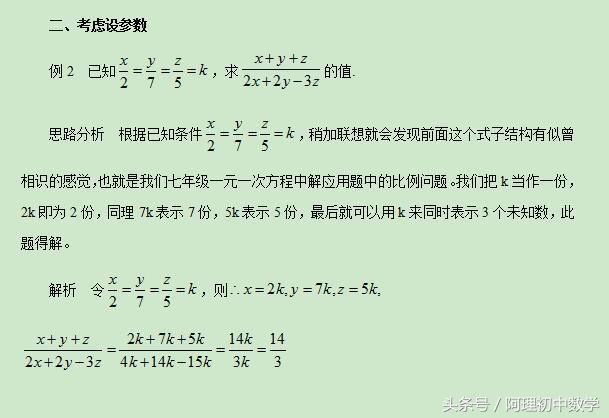 中考数学基础强化1：分式求值类题型常见解题方法