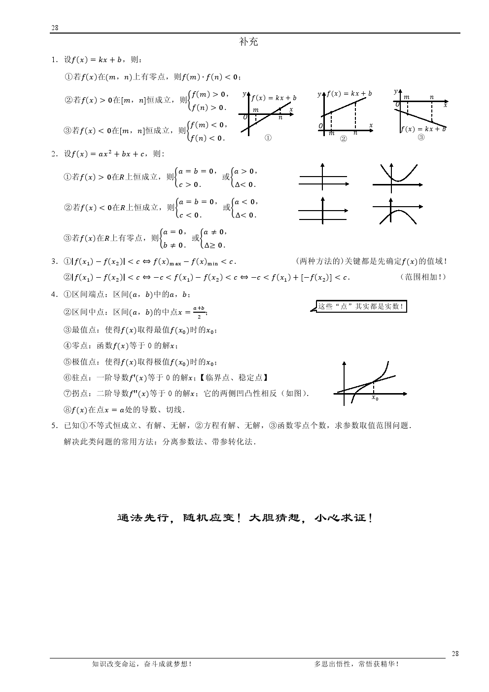 高中数学“恒成立及有解”知识要点归纳和解题方法总结！