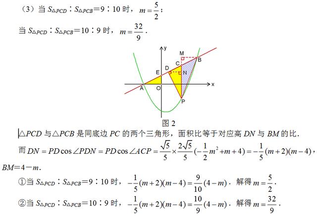 中考数学真题详解——因动点产生的面积问题1