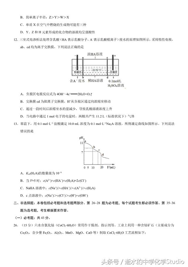 2018年高考化学押题模拟试卷（3）