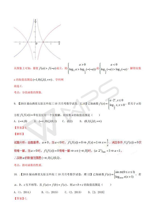 高考数学黄金解题模板：分类讨论思想在分段函数中的应用