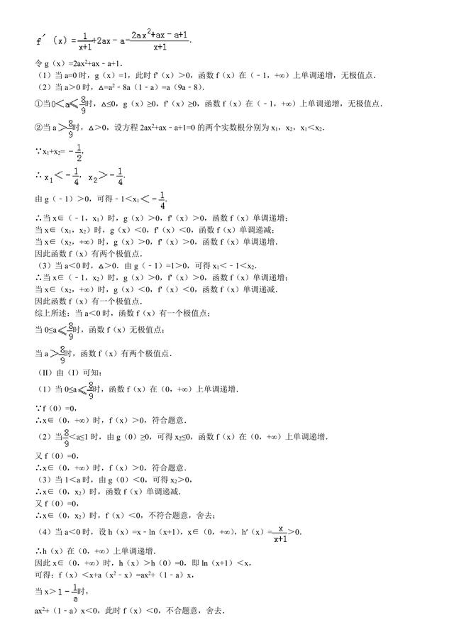 高考数学总复习冲刺：导数和函数的综合知识点详细解析