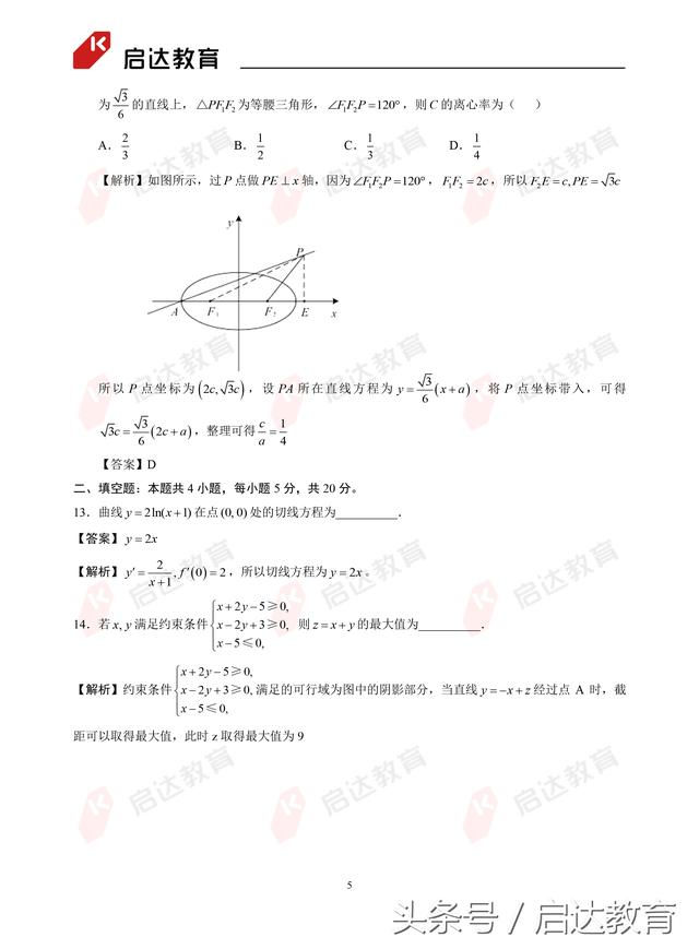 2018高考数学理科全国I卷、II卷、文科全国I卷真题答案最新出炉！