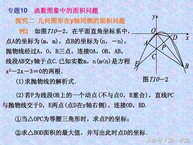 平面直角坐标系中的面积问题，是中考数学常考的压轴题