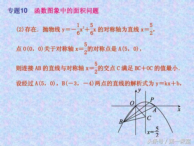 平面直角坐标系中的面积问题，是中考数学常考的压轴题