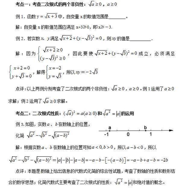 中考复习秘籍：得分从细节做起，二次根式题型与解析大全