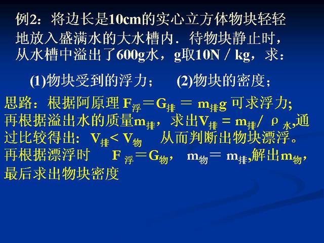 初中物理密度与浮力计算题分类解析（彻底解决浮力难点）