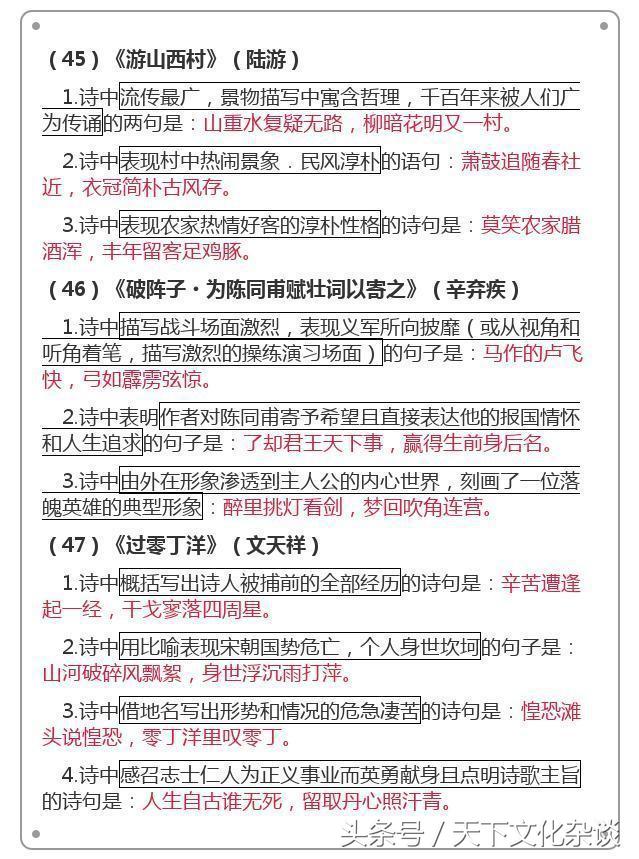 初中文言文重点知识汇总——学好这些至关重要！家长请为孩子收藏