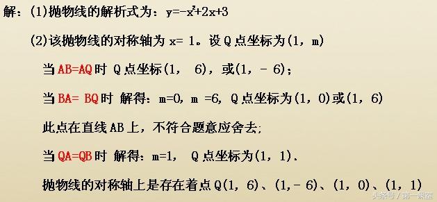 中考数学专题知识：二次函数与特殊三角形的探究