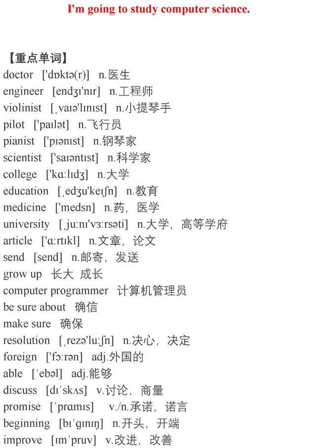 暑假预习｜八年级英语上学期重点知识预习清单！附打印版！