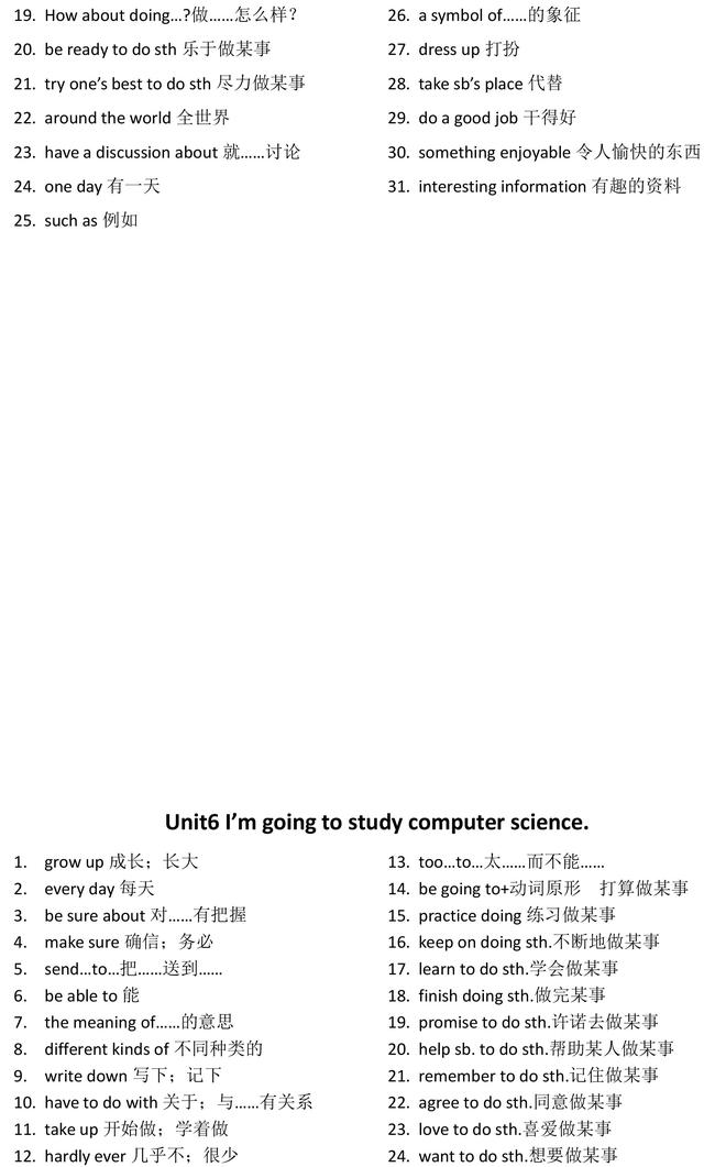 人教版八年级上册英语重点单词短语汇总，同学们趁着暑假都在背了