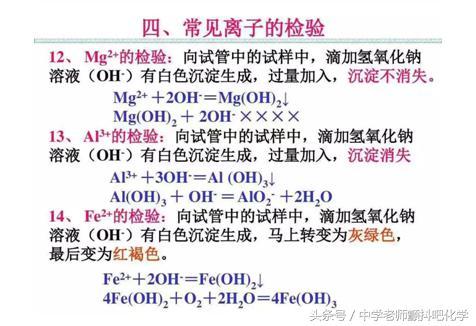 史上最全高中化学方程式总结，掌握这些高中化学方程式就都会了！