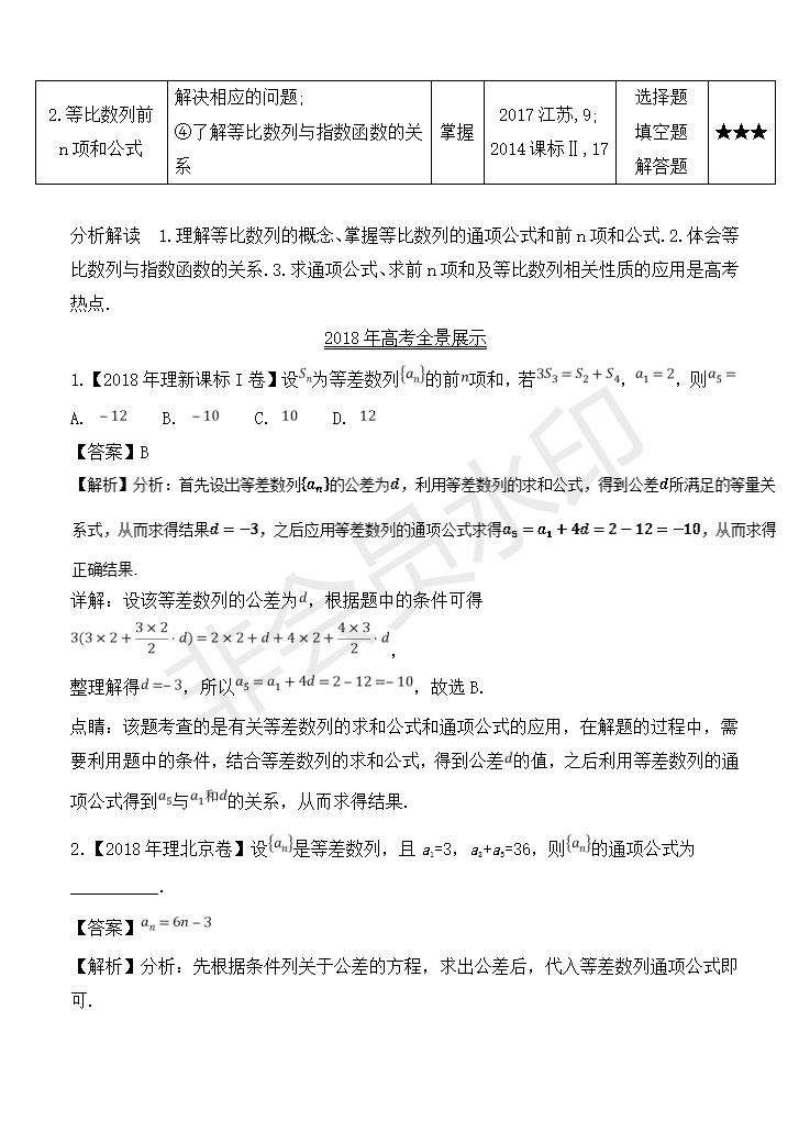 高考数学（理）真题分类解析13：等差与等比数列(GKSX0013)