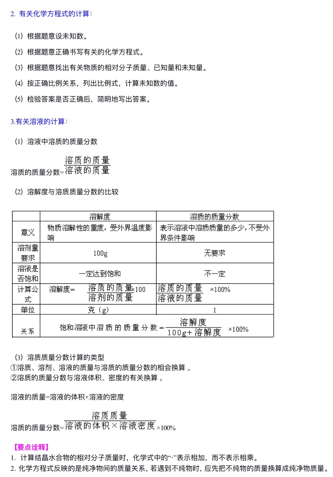 中考化学总复习：综合计算技巧（基础）