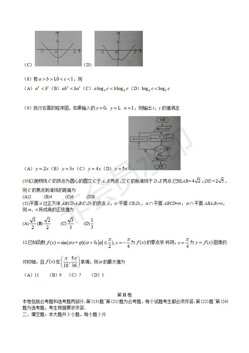 高考新课标1理数高考试题文档版