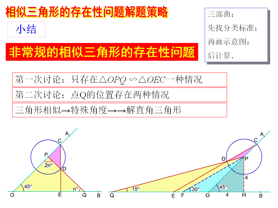 相似三角形的存在性问题解题策略（三部曲——统统都三步）