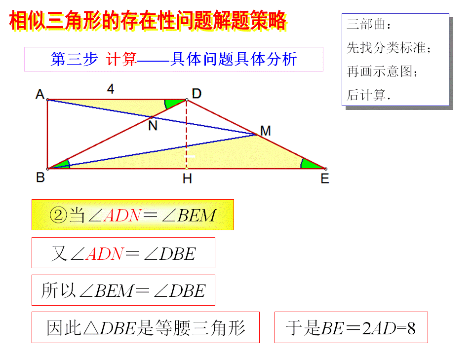 相似三角形的存在性问题解题策略（三部曲——统统都三步）