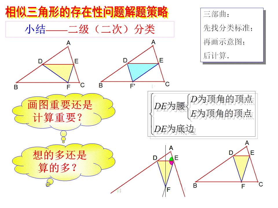 相似三角形的存在性问题解题策略（三部曲——统统都三步）