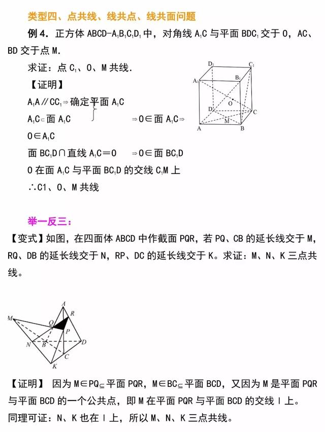 空间点线面的位置关系热点难点梳理及典型例题