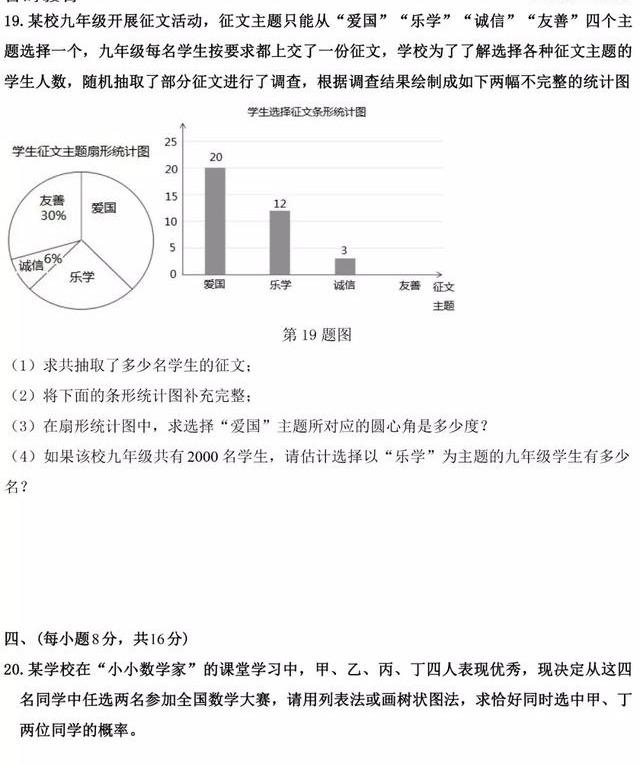 【大东一模】2019年大东区初三一模（语文、数学）试卷真题+分析