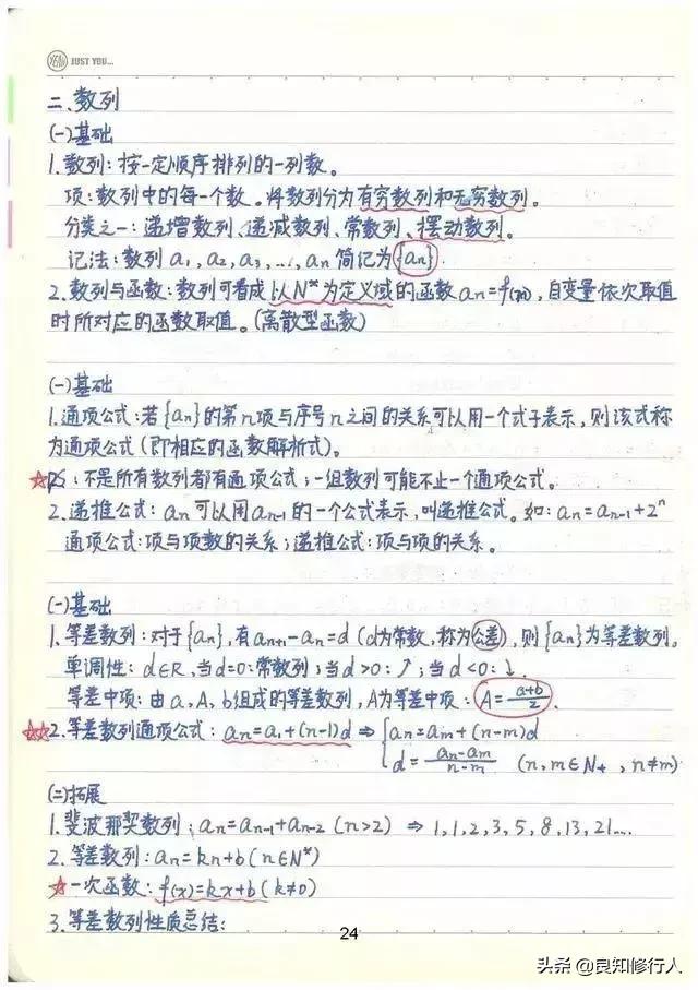 高考数学：高分学霸超全数学知识整理