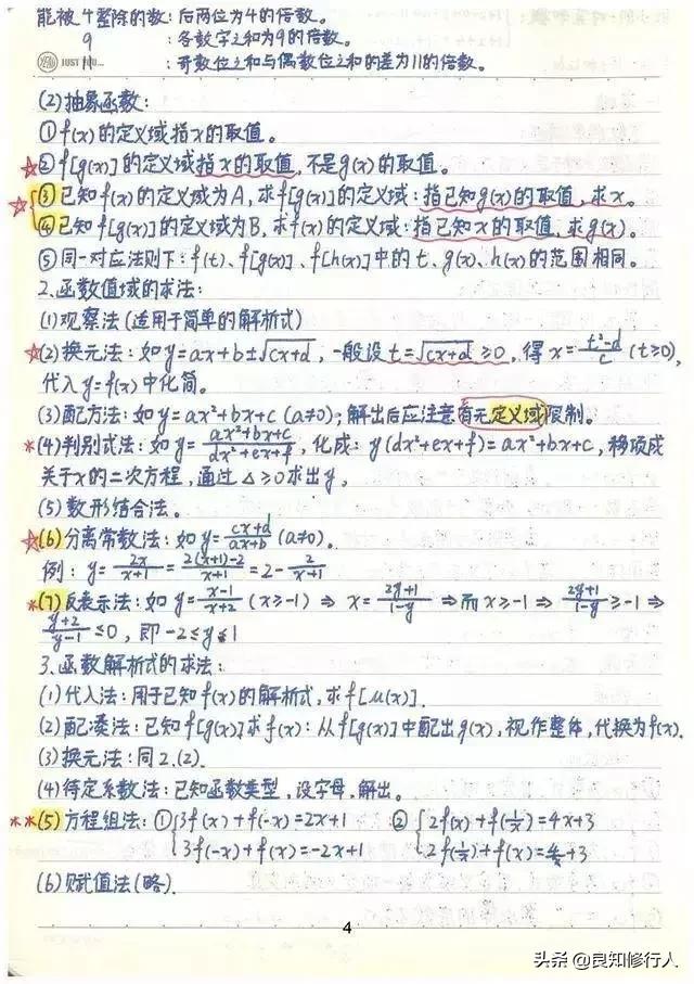 高考数学：高分学霸超全数学知识整理