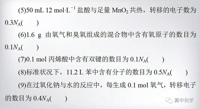 高考冲关     化学常用计量考点及解题策略