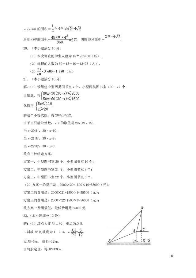 2019中考数学押题卷等你查收，一份带有答案的中考数学冲刺卷！