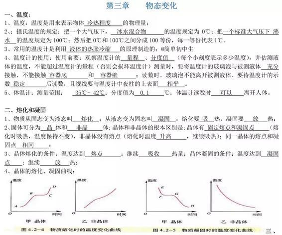 2019中考物理基础知识填空+图例合集！绝对是你见过最全的大纲