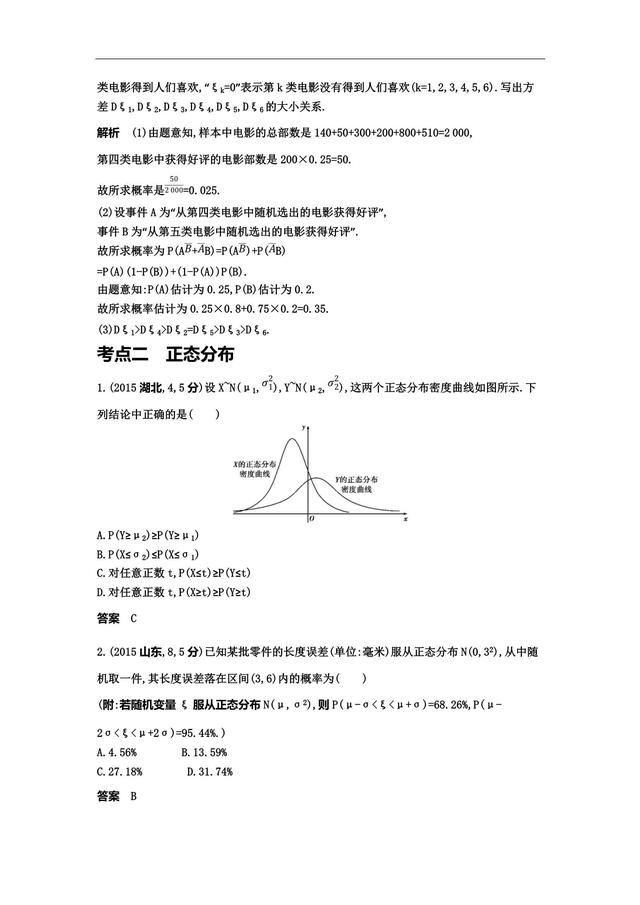 核心专题——二项分布与正态分布