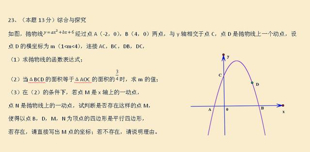 中考数学压轴题：抛物线上平行四边形找不到？掌握方法直接求