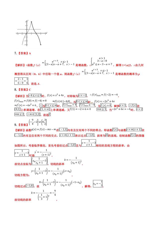 函数与导数小题，从题中看出花来