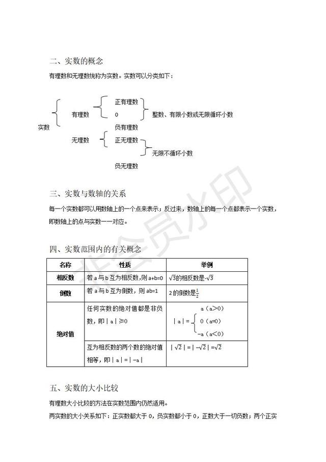 苏科版八年级上册第4章实数知识点详细总结