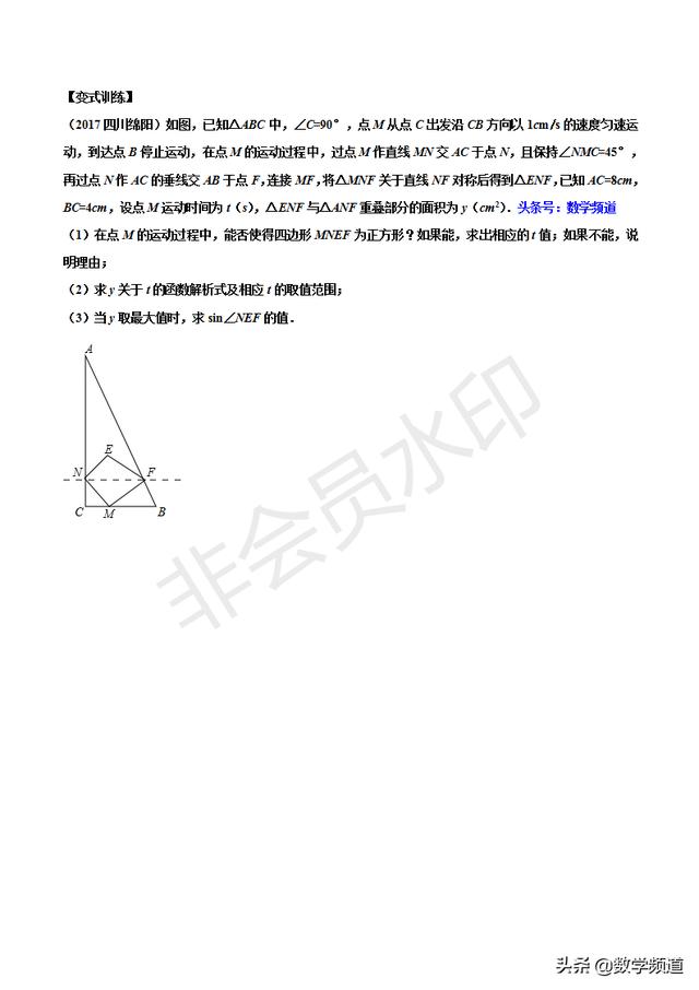 初中数学15个专题-（十三）图形面积类问题