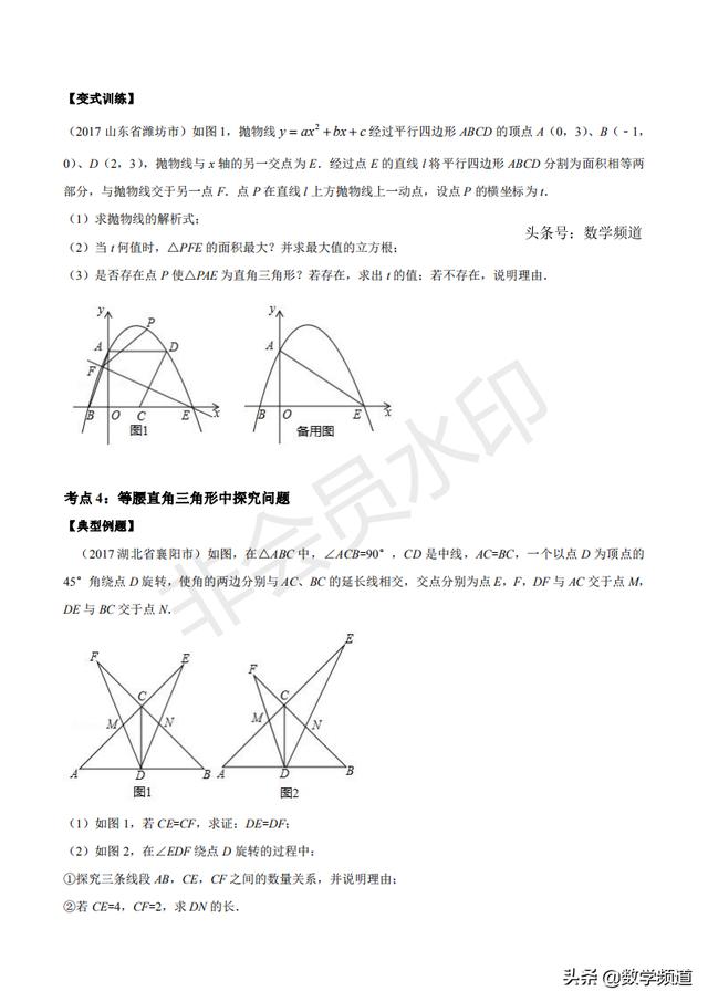 初中数学15个专题-（七）直角三角形问题