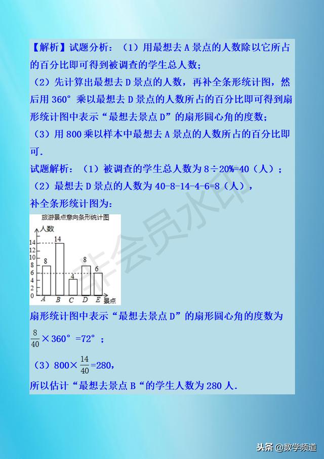 初中数学-黄金知识点-（十九）统计的应用