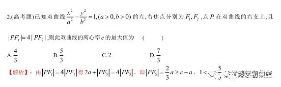 椭圆、双曲线离心率几大类型