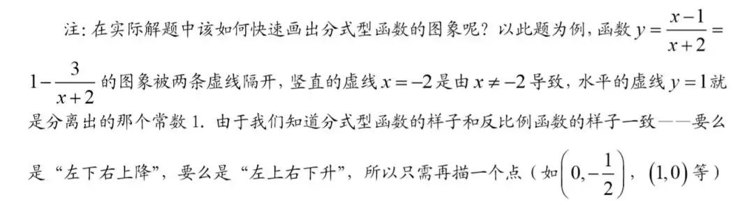 初高中数学衔接专题教程（10）——分式型函数的图像