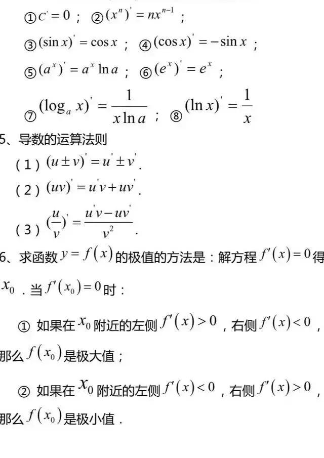 高中数学必背知识点/公式超全汇总！