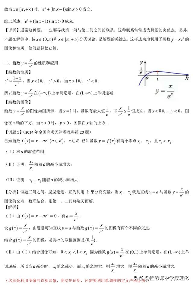 高中数学有关超越函数的解题策略