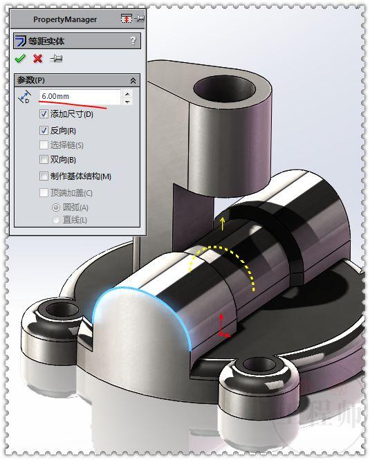 用SW画的3D图形，具体操作很容易，清晰的建模方法才是主要的