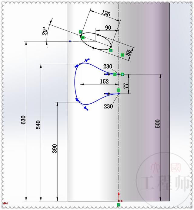 用SolidWorks画一个大嘴凳，这个图还是有些难度的