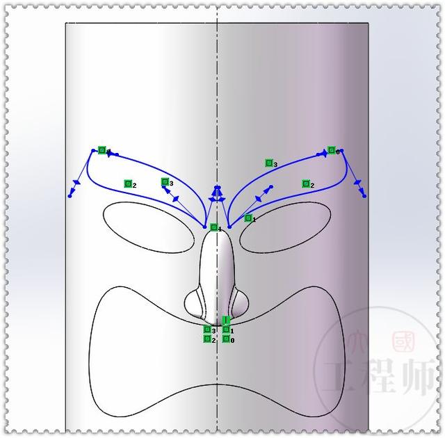 用SolidWorks画一个大嘴凳，这个图还是有些难度的