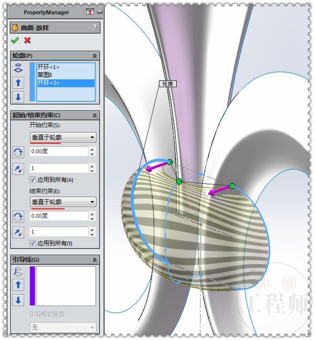 SolidWorks曲面画的鸢尾图形，这个图有点难，初学者估计画不出来