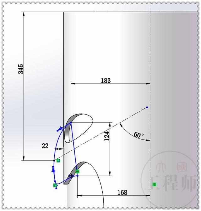 用SolidWorks画一个大嘴凳，这个图还是有些难度的