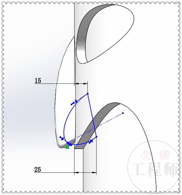 用SolidWorks画一个大嘴凳，这个图还是有些难度的