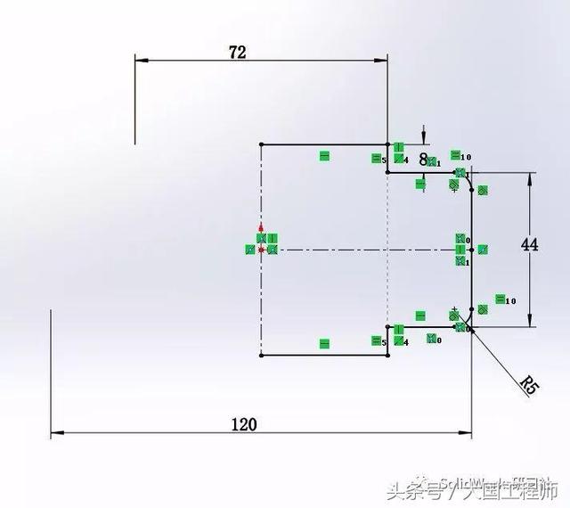 SolidWorks建模步骤：练习题3D08_H04