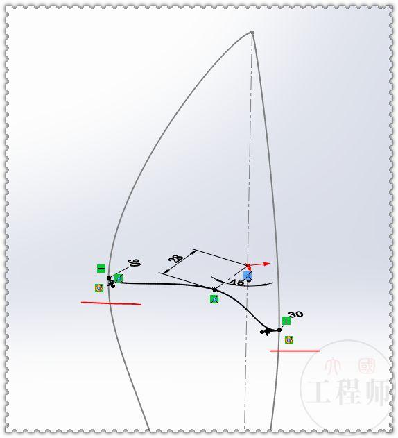 SolidWorks曲面画的鸢尾图形，这个图有点难，初学者估计画不出来